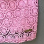 Pink Floral Lace Mesh Top Photo 3