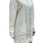 Flirtitude Active Off White French Terry Tunic Hoodie Sweatshirt Womens M L Photo 3