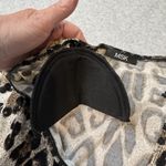 Vintage MSK Crossover Top Womens Small Brown Animal Print Mob Wife Beaded Sequin Photo 12