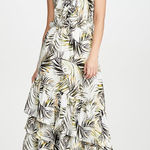 Anthropologie  MISA Los Angeles Maxine Maxi Dress sz Extra Small green white Photo 0