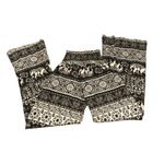 Planet Gold  Monochrome Patterned Flare Leggings Photo 5