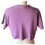 MARIKA Women's Activewear Purple Workout Ribbed Exercise Crop Top ~ L/XL ? Size L Photo 2