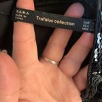 ZARA  Trafaluc Black Sequin & Velvet Asian Style 3/4 Length Sleeve Dress Size S Photo 4