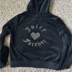 Juicy Couture  Black Velour Zip-Up Hoodie Photo 1