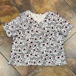 kim rogers Curvy Floral V-neck Short Sleeve Blouse 2X Photo 3