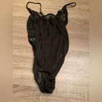 Black Lace Lingerie Bodysuit, M Size M Photo 2