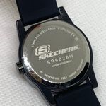 Skechers  women black tone watch 30mm quartz analog silicone band running Photo 5