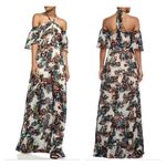 BCBGMAXAZRIA Kelley floral halter off the shoulder maxi dress size 6 Photo 1