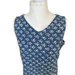 Liz Claiborne Vintage 90s Women's Maxi Sleeveless Dress Denim Floral Print sz 10 Photo 5