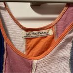 Free People  Carousel Orange Multi Stripe Loose Fit Swing Tank Top Photo 3