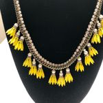 Banana Republic  Vintage EUC Yellow Flower Rhinestone Statement Necklace Photo 1