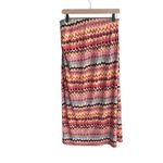 BODEN Side Split Jersey Midi Skirt Multi Textured Ikat Pink Size 8 Photo 2