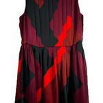 Jennifer Lopez  Size 6 Dress A Line Red Sleeveless‎ Knee Length Pleated 1540 Photo 0