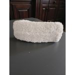 A New Day Fuzzy Sherpa Clutch Crossbody Purse Ivory Gold Chain Photo 6