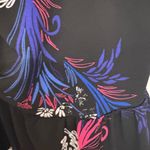 Torrid 00 (XL) Floral Ruched Tank Top Black Pink Empire Waist Sleeveless Plus Photo 2