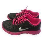 Nike Free Run 5.0 Metallic Silver Mesh Animal Print Fusion Pink Running Shoes Photo 72