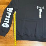 Ouija Women’s Medium Charcoal Gray Long Sleeve Crewneck Sweatshirt Cozy Goth New Photo 2