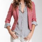 ZARA TRF Collection Pink Cream Tan Stripe Blazer Jacket Size Small Bloggers Fav Photo 11