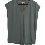 Athleta  Avenue Tee V Neck Cap Sleeve Tunic Top Women's Size Medium Green Photo 0