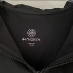 44 North Hooded Vest Dress Sleeveless Black Zip Pockets Womens Medium‎ Photo 3