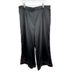 Torrid  pants women's 3R high rise wide leg satin pull on elastic waist black NEW Photo 1