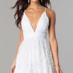 PromGirl White Floral Tulle Dress Photo 0