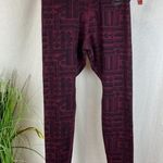 Nike Red & Black Print Athletic Sport Leggings Pants L NEW Photo 1