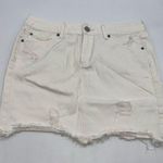 Articles of Society White 100% Cotton Off White Distress Stacy Mini-Skirt-Sz 27 Photo 0