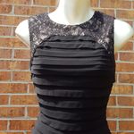 Adrianna Papell black ruffled layered dress Photo 1