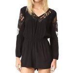 BB Dakota Black Lace Romper Photo 0