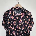 Torrid  Womens Floral Challis Polka Dot Button-Up Blouse Size 3X Photo 1