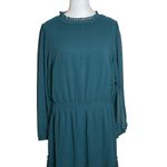 City Chic NWT Womens Size S 16 Dobby Tiered Dress Alpine Teal Romantic Flowy Photo 3