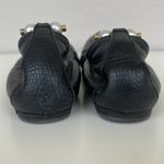 Lanvin Black Leather Ballerina Flats with Pearl Ankle Strap in Size 36 37 Photo 8