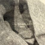 Calvin Klein  Gray Turtleneck Mock Neck Logo Bodysuit Size Small Photo 1