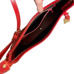 Dooney & Bourke Made in USA Vintage Red Leather Cabrio Hobo w/ Brass Hangtag COA Photo 9