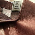 Saks 5th Avenue Saks fifth Avenue genuine leather silk lined brown gloves perforated size 7 Photo 3