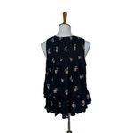 Ulla Johnson  Floral Tank Top Blouse Black Pink Size 10 Photo 2