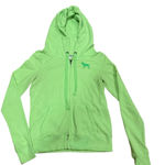 PINK - Victoria's Secret Love PINK Victoria’s Secret lime bright green hoodie size small Photo 0