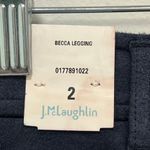 J. McLaughlin  Becca Legging 2 NWT $168 Skinny Pull On Velour Navy Blue Solid Photo 2