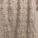 Womens White Lace Mini Dress S Small Bust 34” Lined Short Sleeve Photo 3