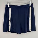 Halara  shorts women's large snap high waisted color block active blue white Photo 0