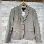 J.Crew  School Boy Womens Notch Lapel Wool Herringbone Gray Blazer size 0 Photo 0