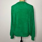 Aerie NEW Flurry Crew Sweater Green Alpine Long Sleeve Fuzzy Lounge Size S Photo 10