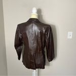 City Streets Women's Vintage City Steets Brown Button Up Leather Jacket Size 14 Photo 4