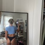 Blue Short sleeve Swim Crop Top Photo 1