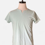 Woolrich  Womens Light Blue Henly V Neck Short Sleeve T Shirt Size M Photo 0