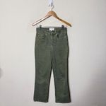 La Ligne Meredith High Rise Cropped Flare Jean Eloise Sage Green Womens Size 26 Photo 2