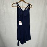 Becca NWT  Navy Crisscross Back Tank Top Swimsuit Coverup Size XS/Small Photo 1
