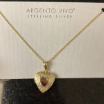 Argento Vivo NWT  Sterling Silver Heart Locket Necklace Photo 5