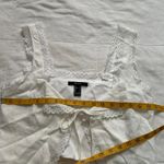 Forever 21  White lace crop top with tie front Photo 6